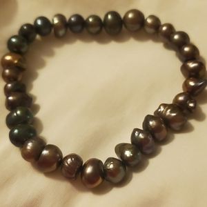 Metallic Color Pearl Handmade Stretch Bracelet
